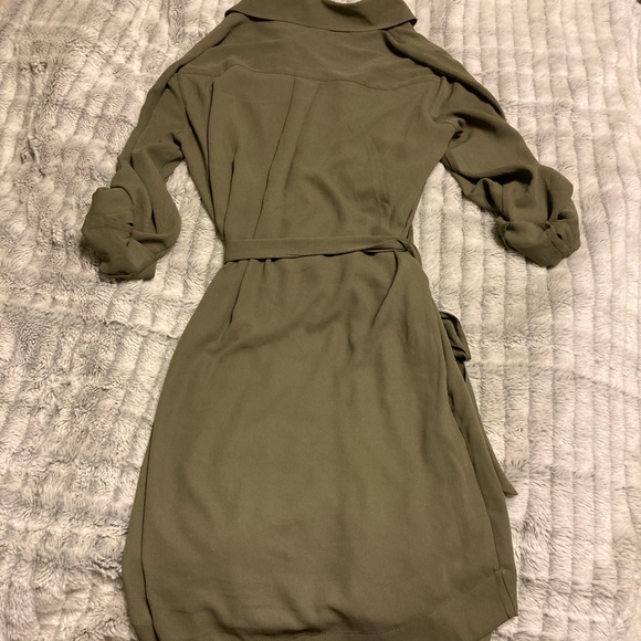 Express Button Down Tie Dress - Picture 2 of 7